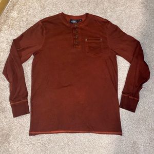 Harley Henley Men's Medium Long Sleeve Shirt 96543-19vm Oversize Eagle Logo